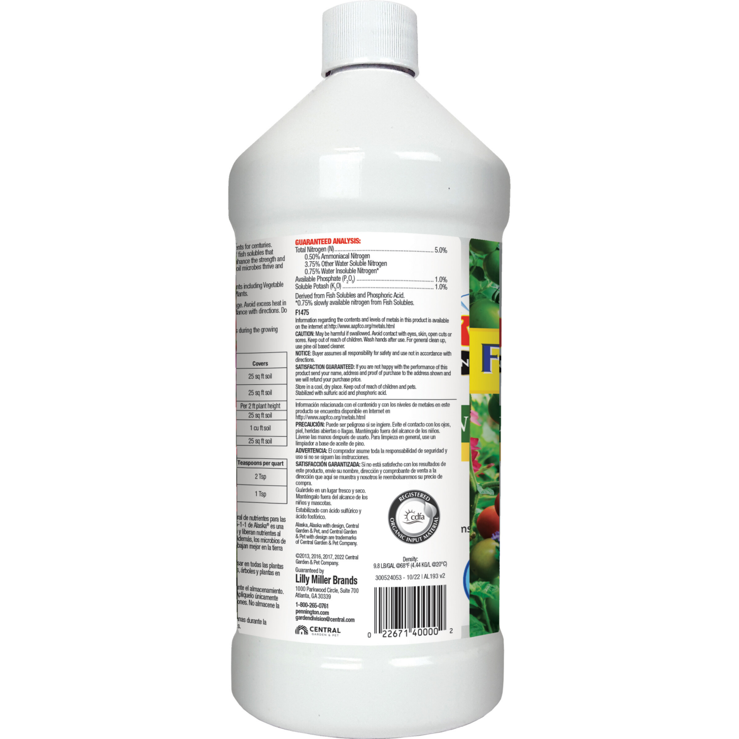 slide 2 of 2, Alaska Fish Fertilizer 1-Quart Liquid All-purpose Food, 1 ct