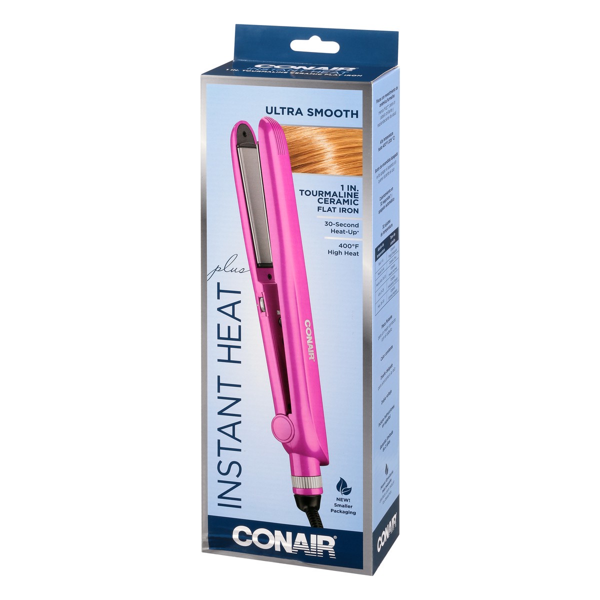 slide 3 of 10, Conair Plus Instant Heat 1 Inch Tourmaline Ceramic Flat Iron 1 ea, 1 in