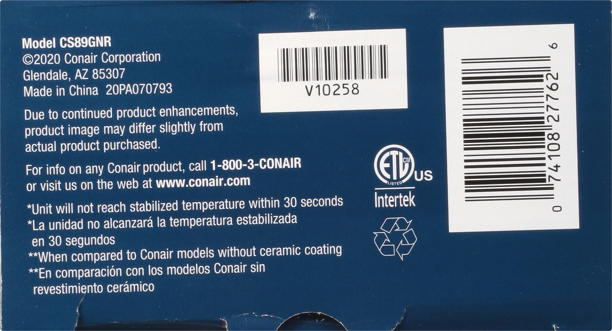 slide 4 of 10, Conair Plus Instant Heat 1 Inch Tourmaline Ceramic Flat Iron 1 ea, 1 in