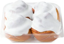 White Iced Cinnamon Rolls 4 Count