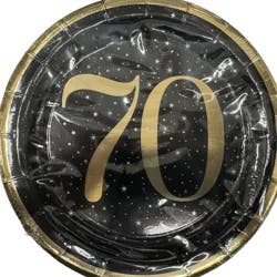 Meijer Rnd 7in Plate Print Foil 70yr 8ct