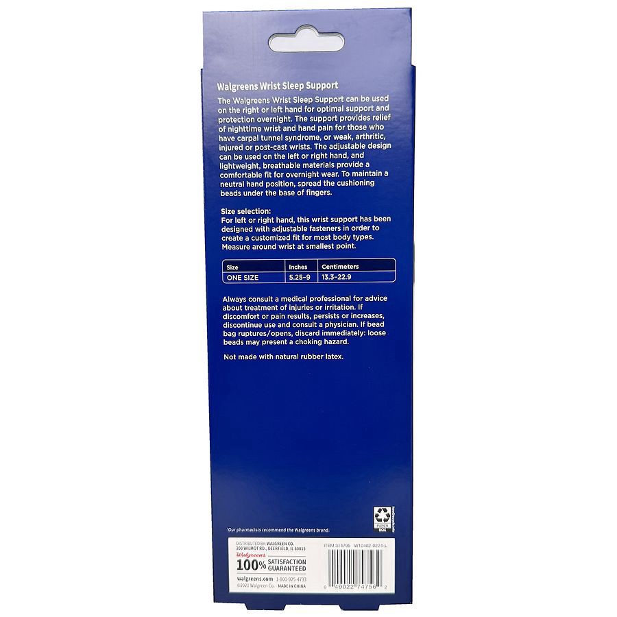 slide 2 of 3, Walgreens Wrist Sleep Support, 1 ct
