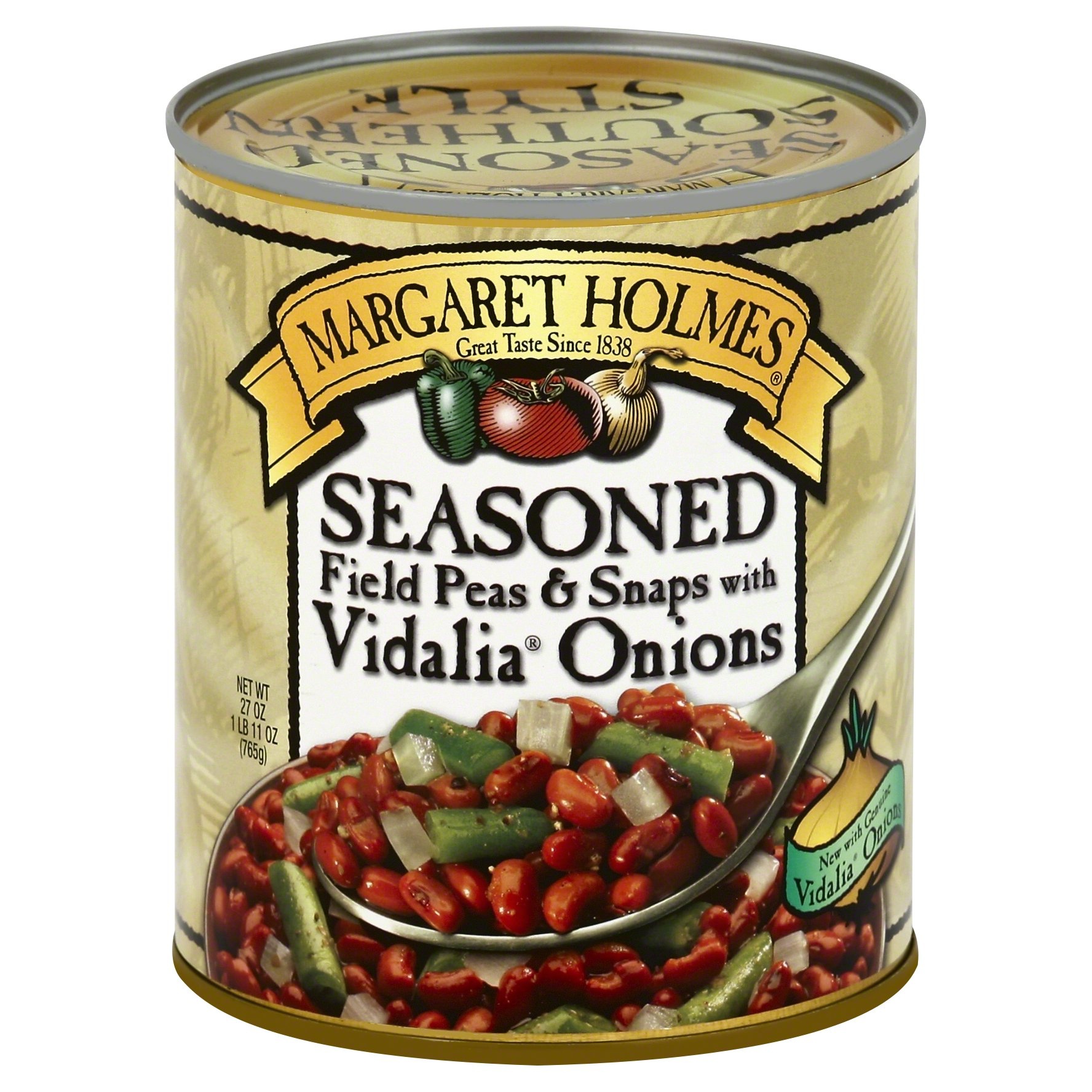 slide 1 of 2, Margaret Holmes Seasoned Field Peas and Snaps with Vidalia Onions, 27 oz