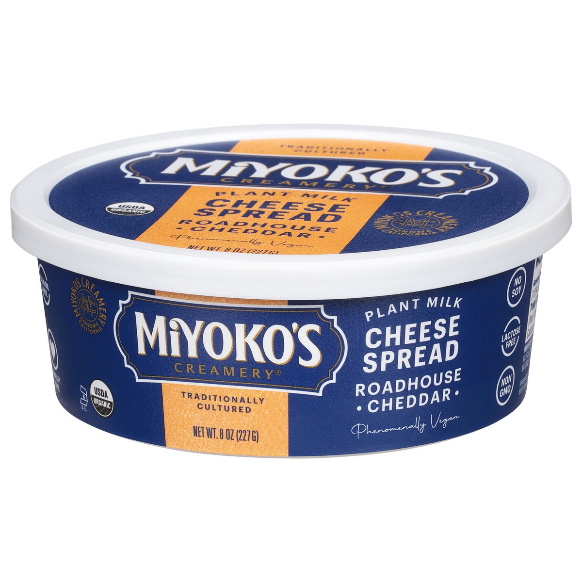 slide 3 of 9, Miyoko's Creamery Plant Milk Roadhouse Cheddar Cheese Spread 8 oz, 8 oz