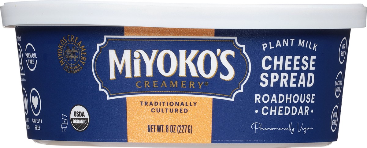 slide 6 of 9, Miyoko's Creamery Plant Milk Roadhouse Cheddar Cheese Spread 8 oz, 8 oz