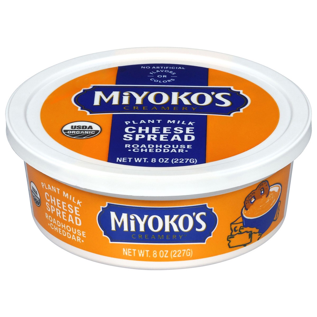 slide 1 of 9, Miyoko's Creamery Plant Milk Roadhouse Cheddar Cheese Spread 8 oz, 8 oz