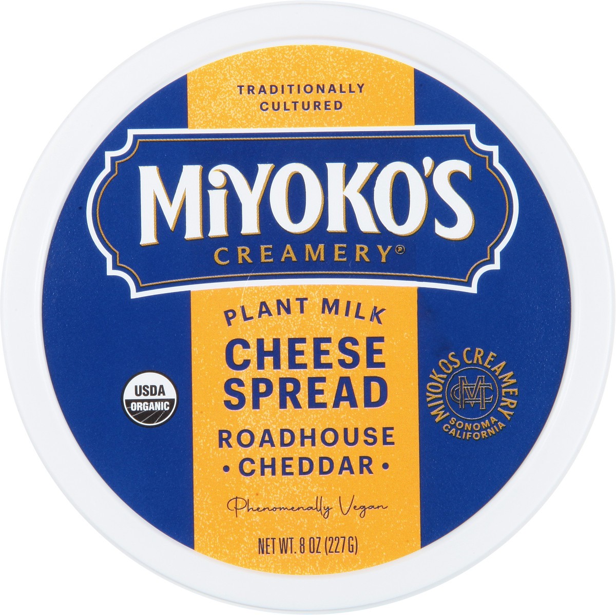 slide 9 of 9, Miyoko's Creamery Plant Milk Roadhouse Cheddar Cheese Spread 8 oz, 8 oz