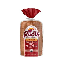 Rudi's 100% Whole Wheat Organic Honey Sweet Bread 22 oz