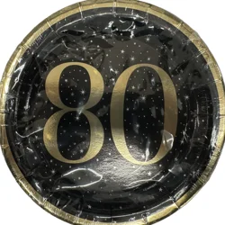 Meijer Rnd 7in Plate Print Foil 80yr 8ct