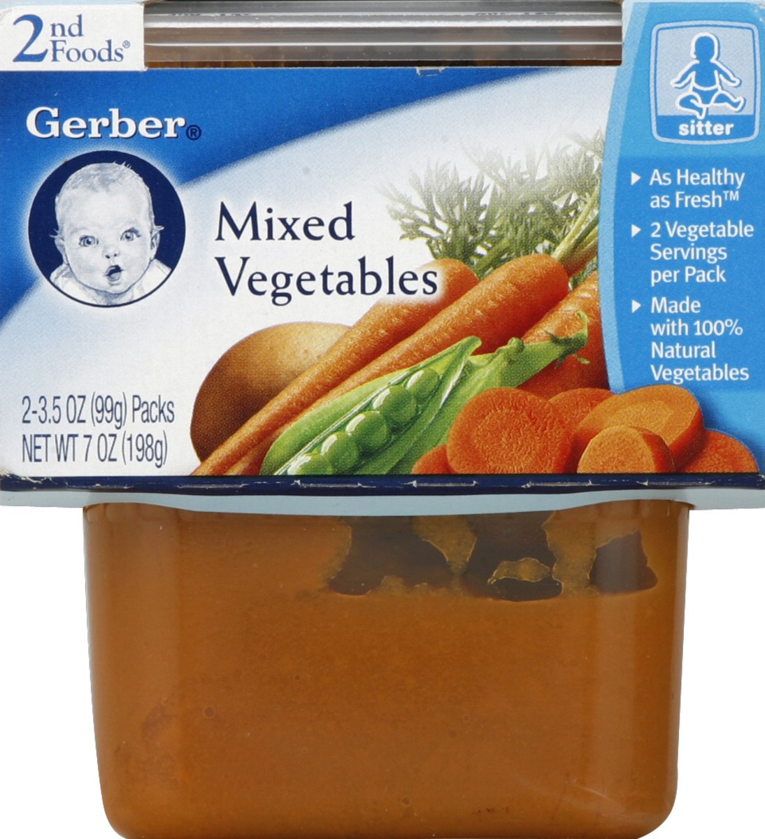 slide 4 of 5, Gerber Mixed Vegetables, 7 oz