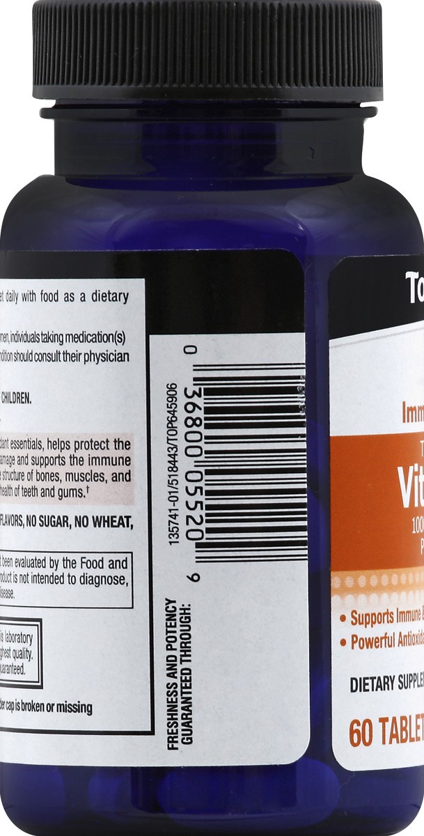 slide 3 of 6, TopCare Natural Vitamin C - Time Released, 60 ct