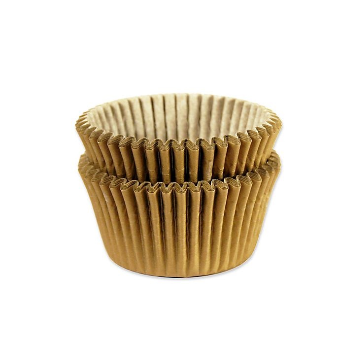 slide 1 of 4, Cupcake Creations Standard Baking Cups - Gold, 32 ct