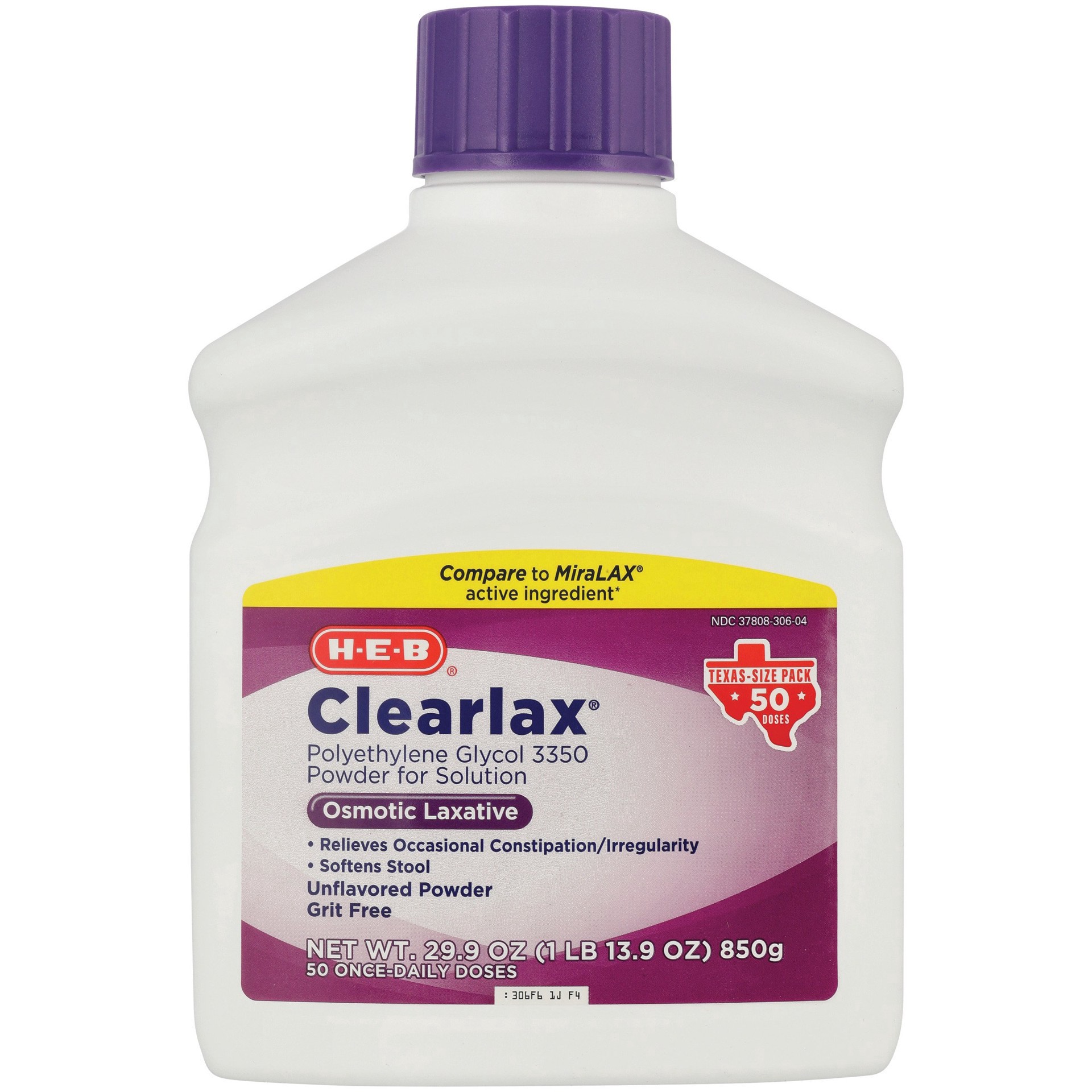 slide 1 of 1, H-E-B Clearlax Powder Laxative - Texas-Size Pack, 29.9 oz