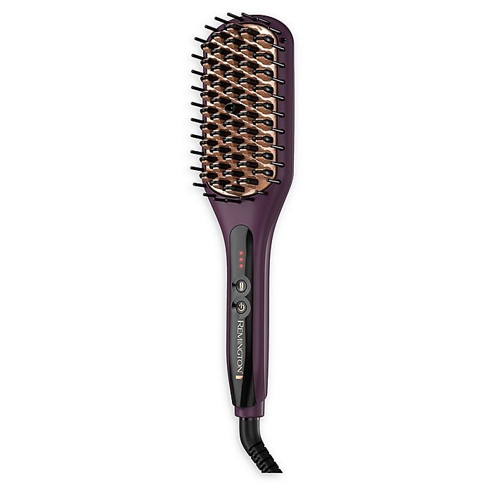 slide 1 of 14, Remington Pro 2-in-1 Heated Straightening Brush with Thermaluxe - Purple, 1 ct