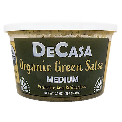 slide 1 of 1, De Casa Salsa Green - 14 Oz, 14 oz