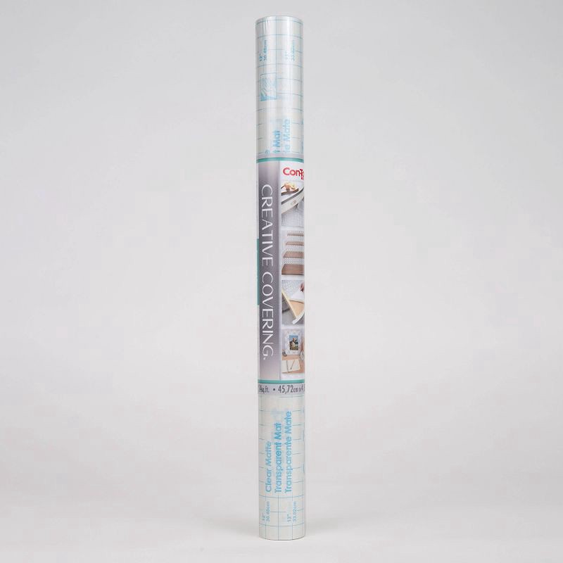 slide 1 of 6, Con-Tact Clear Matte Adhesive Shelf Liner - 18 in x 16 ft, 18 in
