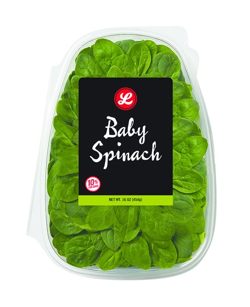 slide 1 of 1, Lucky's Babay Spinach, 16 oz