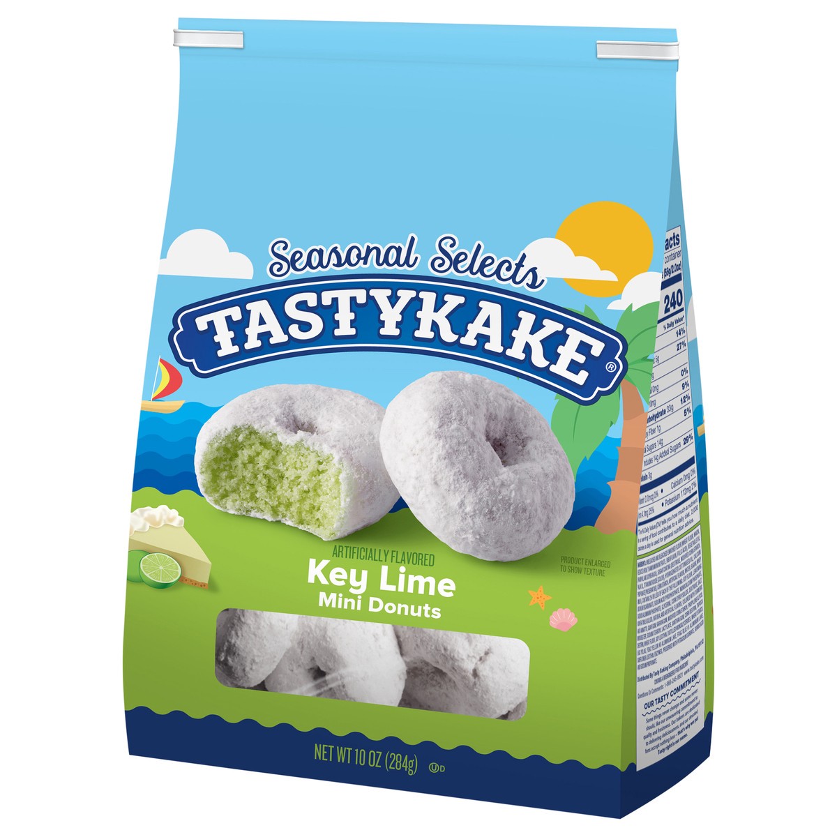 slide 10 of 13, Tastykake Key Lime Mini Donuts, Shareable Key Lime Flavored Powered Donuts, 10 oz Bag, 10 oz