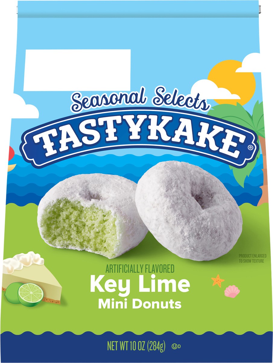 slide 6 of 13, Tastykake Key Lime Mini Donuts, Shareable Key Lime Flavored Powered Donuts, 10 oz Bag, 10 oz