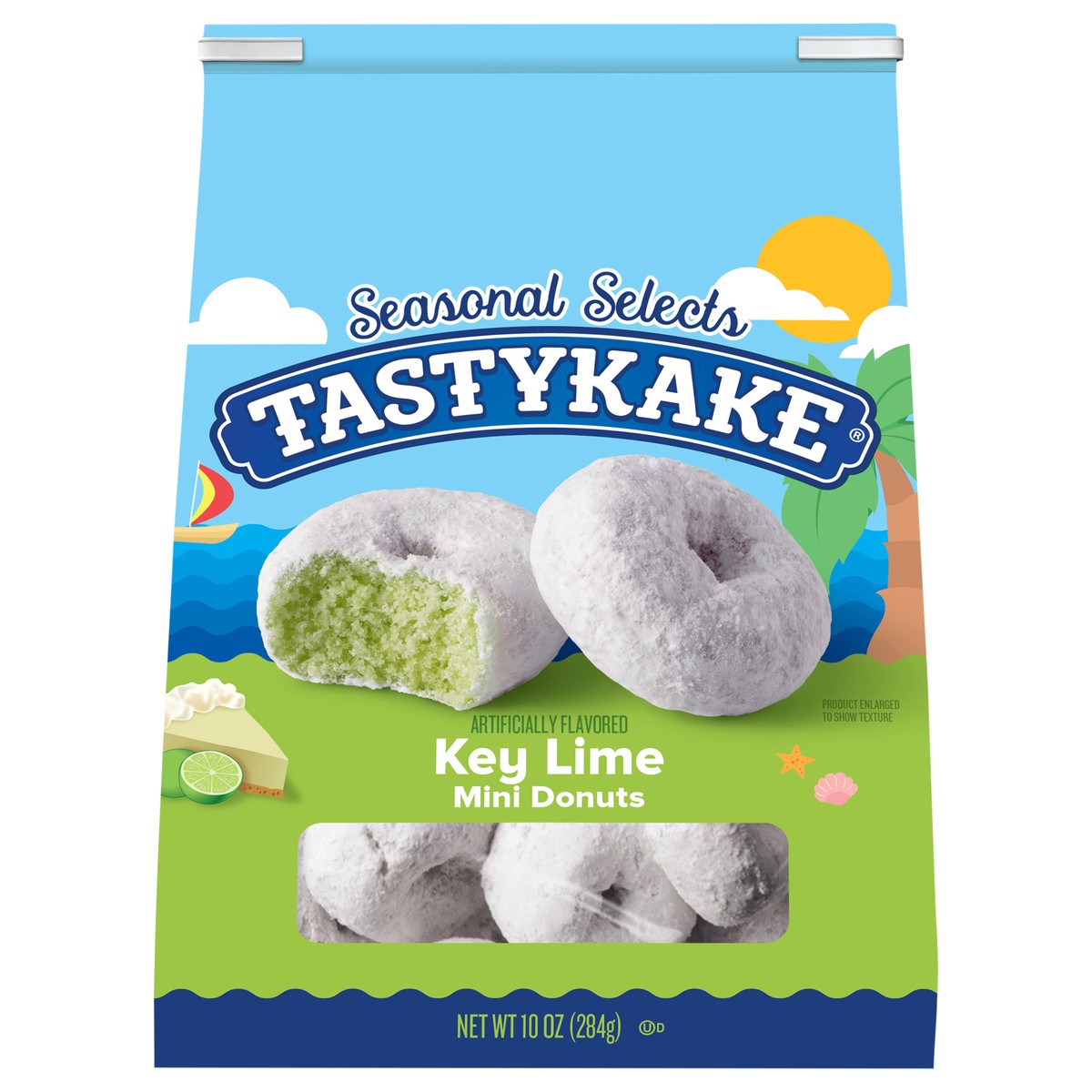 slide 1 of 13, Tastykake Key Lime Mini Donuts, Shareable Key Lime Flavored Powered Donuts- 10 oz, 10 oz