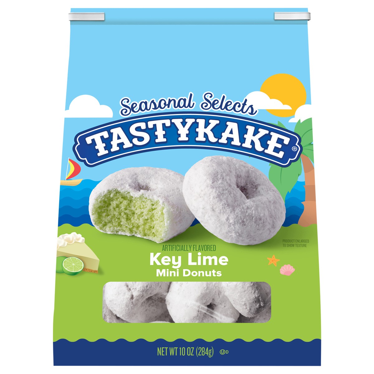 slide 1 of 13, Tastykake Key Lime Mini Donuts, Shareable Key Lime Flavored Powered Donuts- 10 oz, 10 oz