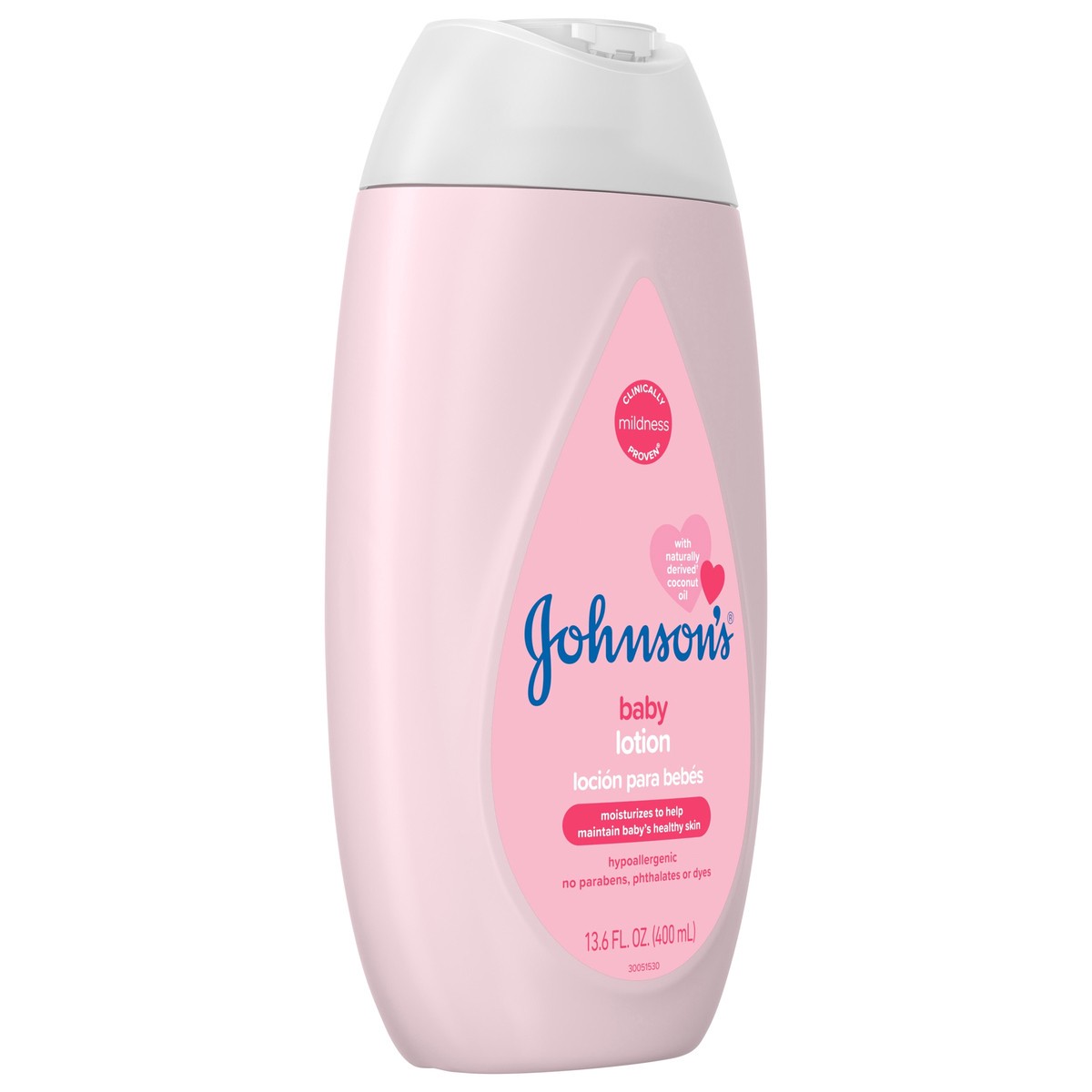 slide 3 of 7, Johnson's Moisturizing Mild Pink Baby Body Lotion, Coconut Oil for Delicate Skin, Hypoallergenic - 13.6 fl oz, 13.6 fl oz