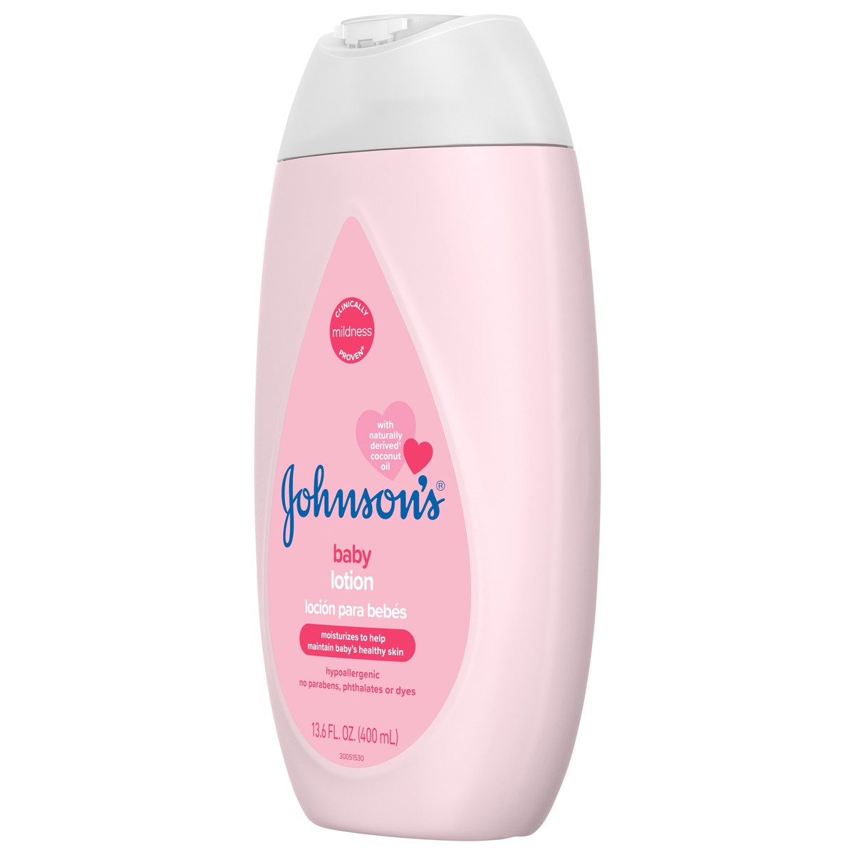 slide 5 of 7, Johnson's Moisturizing Mild Pink Baby Body Lotion, Coconut Oil for Delicate Skin, Hypoallergenic - 13.6 fl oz, 13.6 fl oz