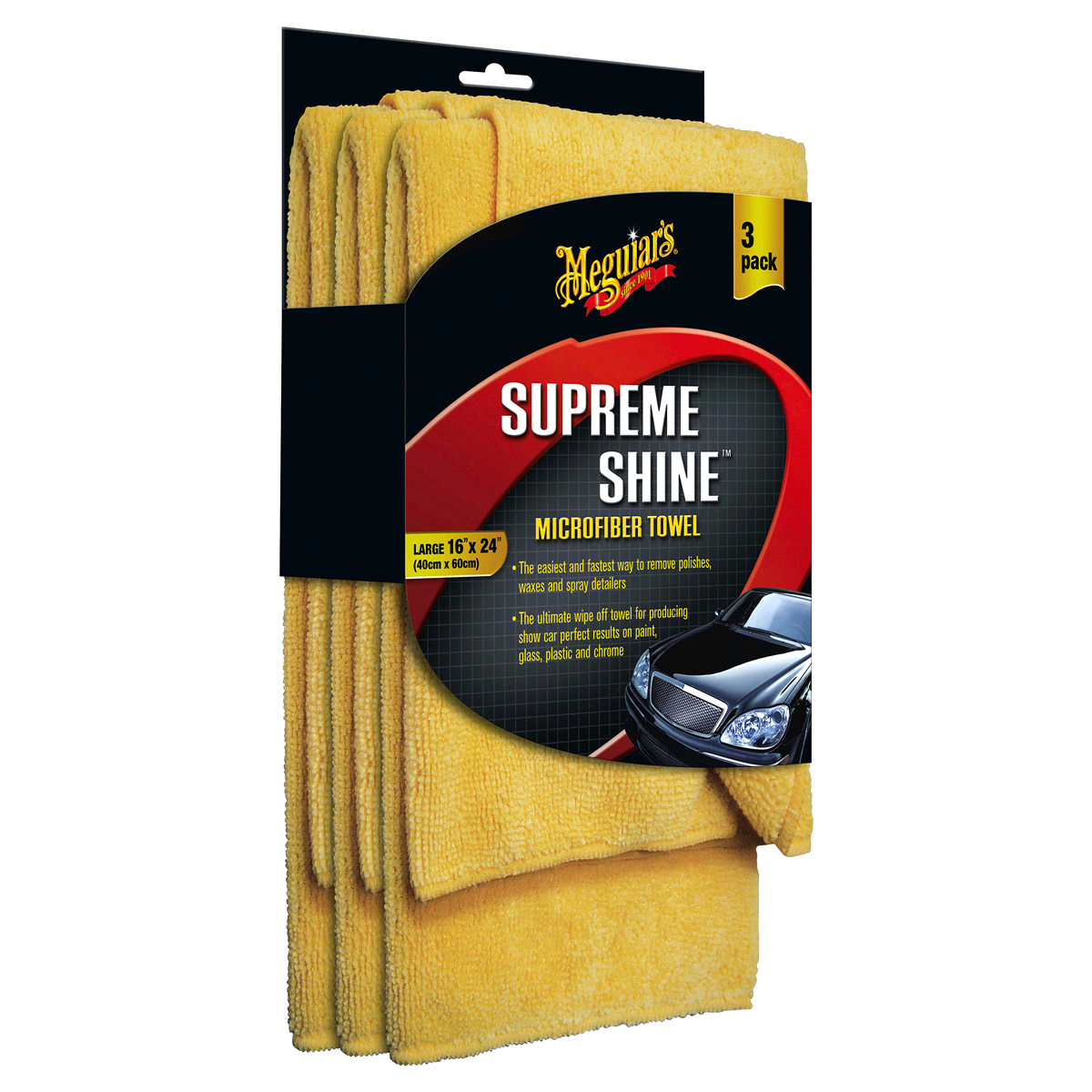 slide 2 of 2, Meguiar's Meguair's Supreme Shine Microfiber TowelsX2020, 3 ct