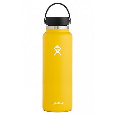 slide 1 of 1, Hydro Flask Wide Mouth Water Bottle With Flex Cap, Sunflower V2.0, 40 oz