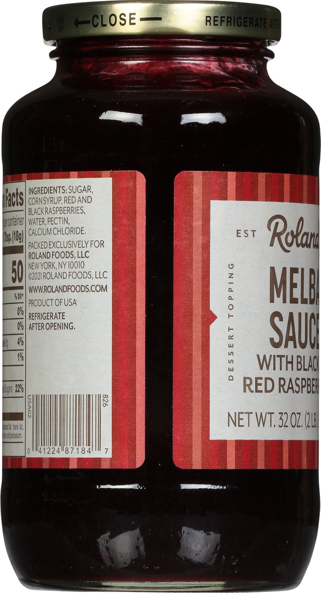 slide 3 of 11, Roland Melba Sauce with Black & Red Raspberries 32 oz, 32 oz