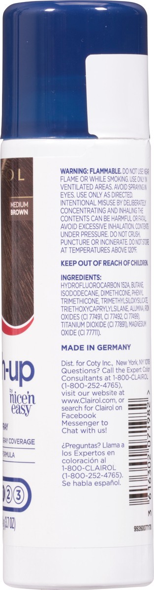 slide 4 of 9, Root Touch-Up Temporary Color Refreshing Spray Medium Brown, 3.7 oz