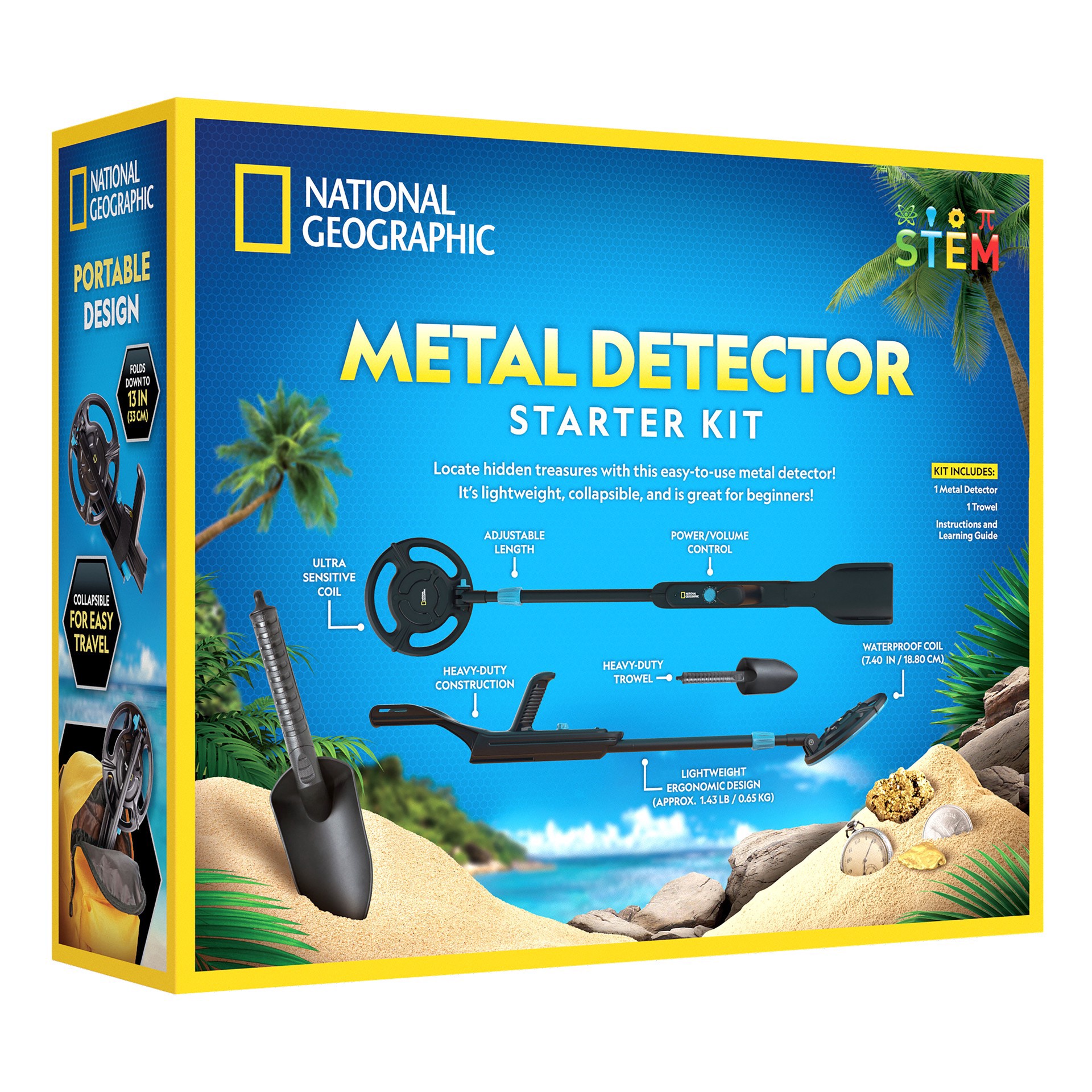 slide 3 of 5, National Geographic Metal Detector Starter Kit, 7.4 in