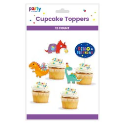 Flomo Dino Cupcake Toppers, 12 pk