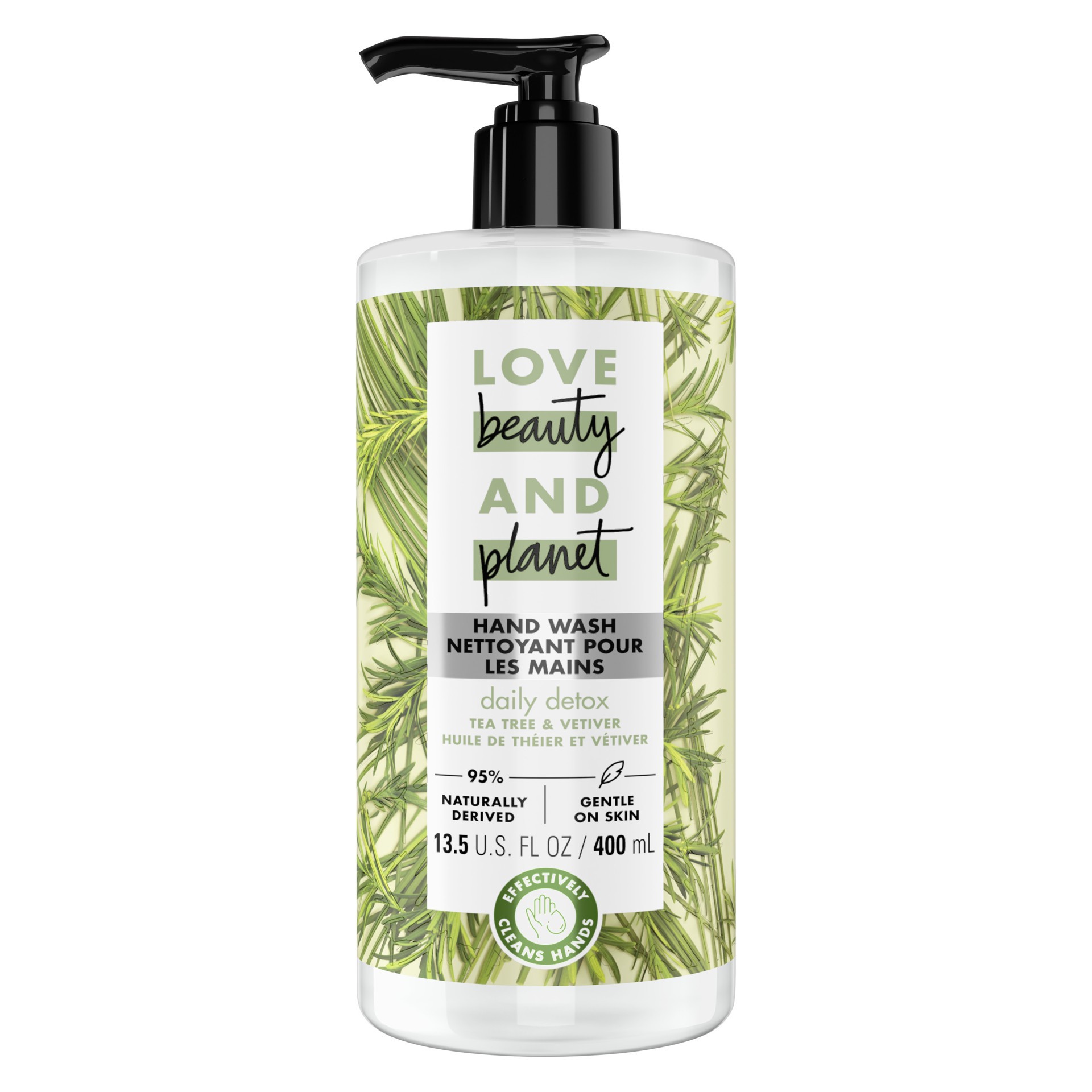 slide 1 of 4, Love Beauty and Planet Daily Detox Hand Soap Tea Tree Oil & Vetiver, 13.5 oz, 13.5 oz