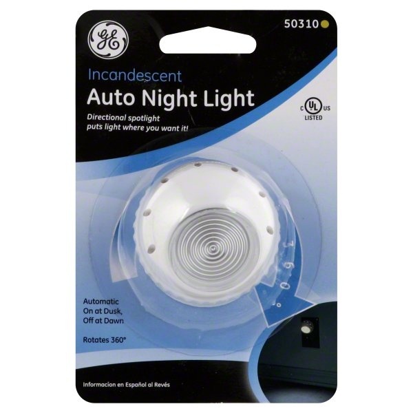 slide 1 of 1, GE Incandescent Auto Night Light, 1 ct