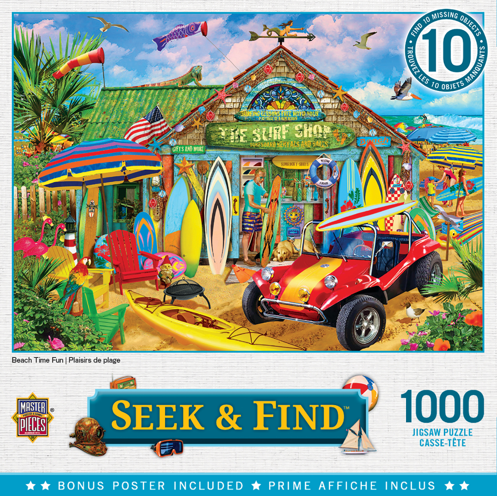 slide 2 of 3, Masterpieces Beach Time Fun Jigsaw Puzzle, 1 ct