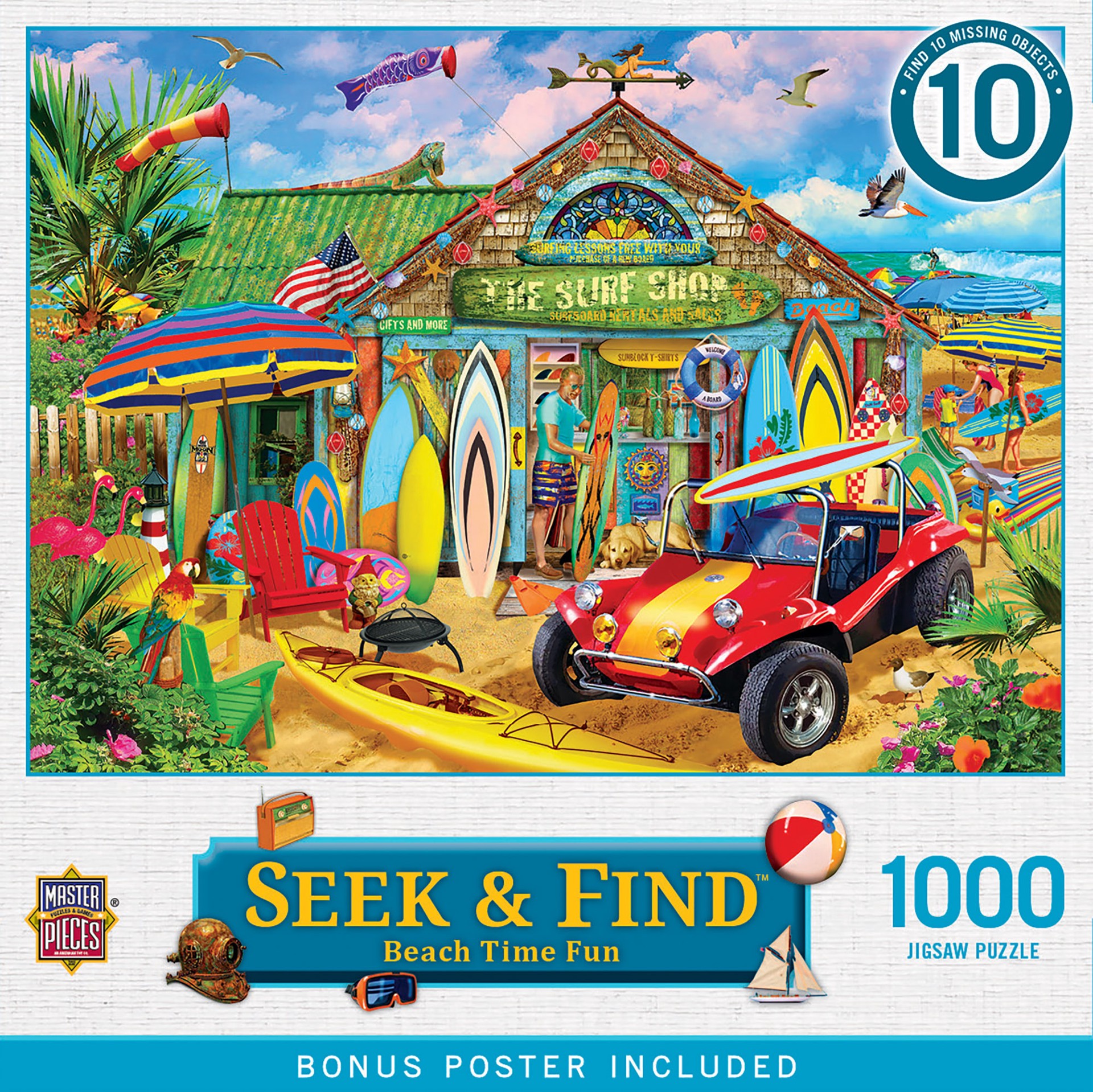 slide 1 of 3, Masterpieces Beach Time Fun Jigsaw Puzzle, 1 ct