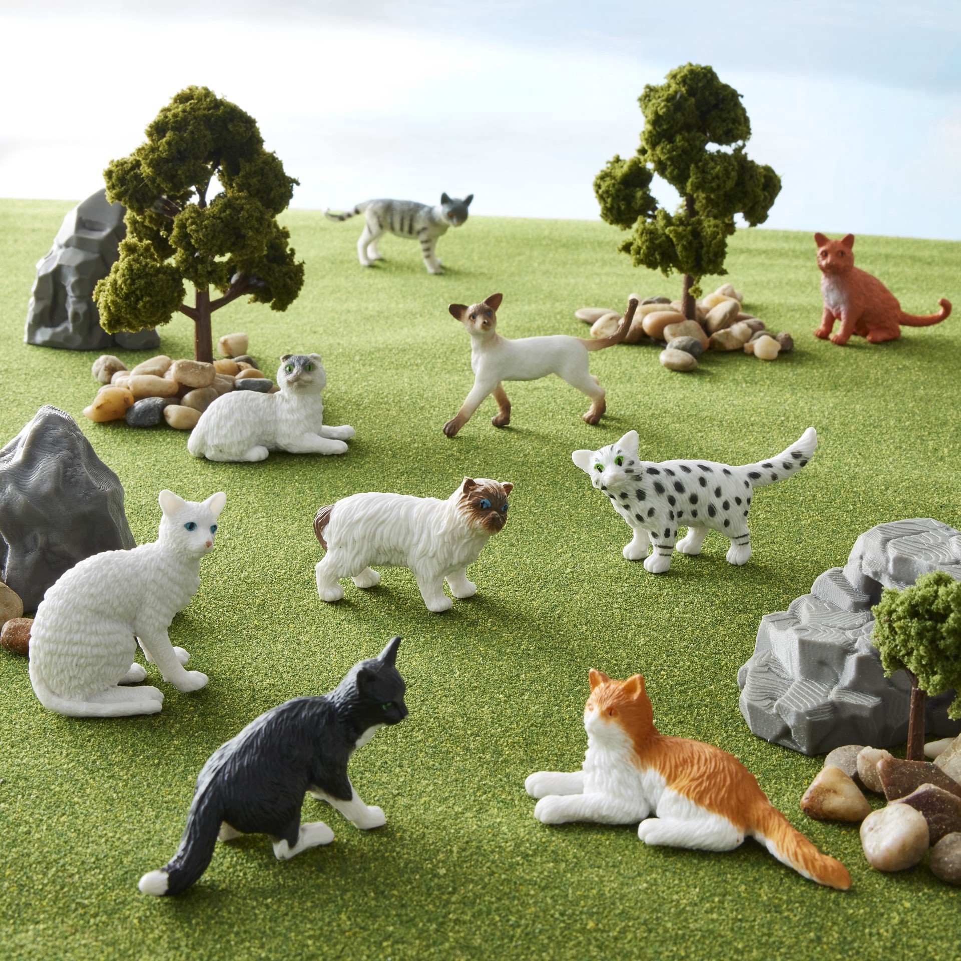 slide 3 of 3, Safari Ltd. Safari Ltd Toobs Domestic Cats, 1.56 in x 1.56 in x 12.87 in