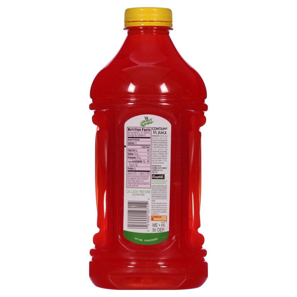 slide 7 of 9, V8 Splash Berry Blend Juice, 64 oz