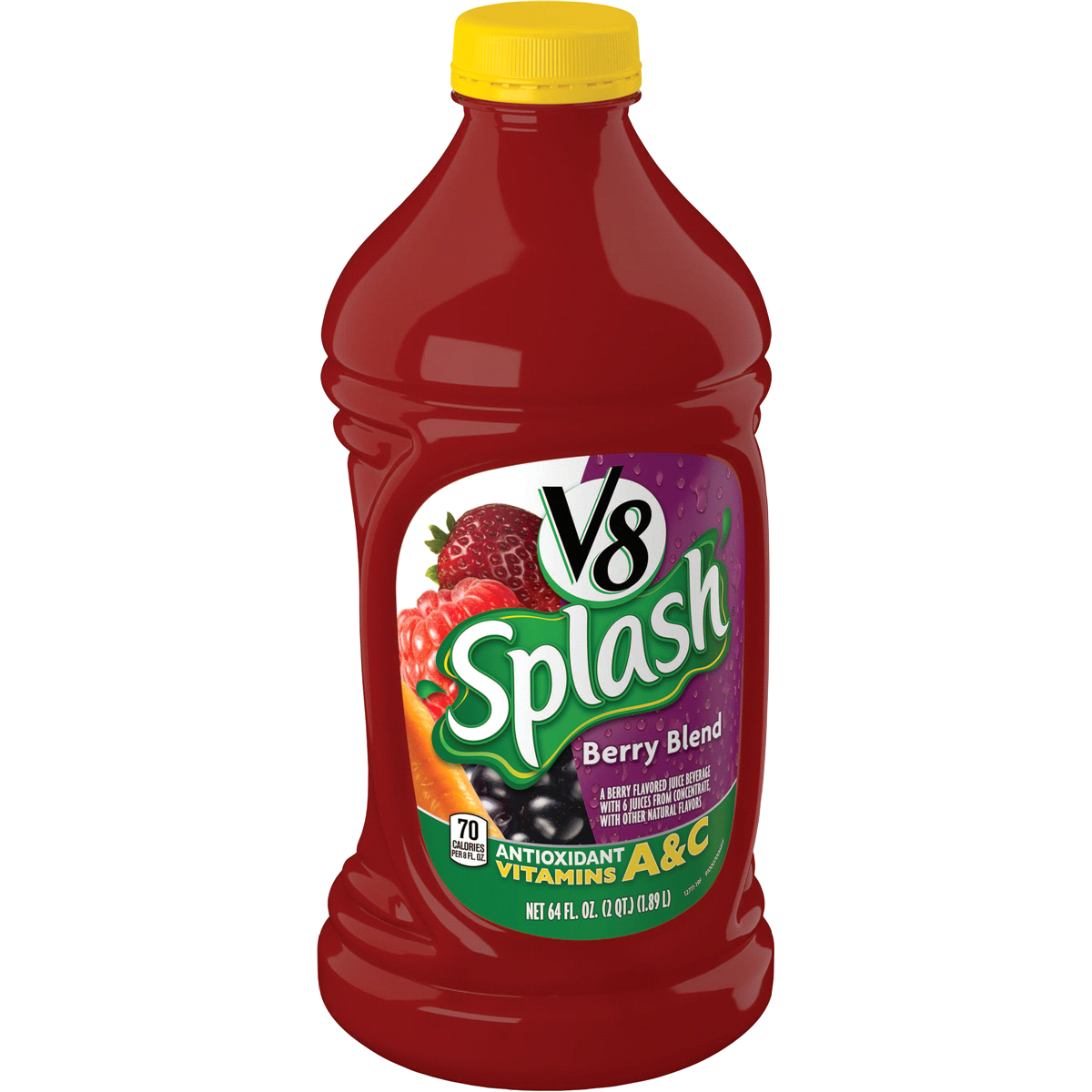 slide 8 of 9, V8 Splash Berry Blend Juice, 64 oz