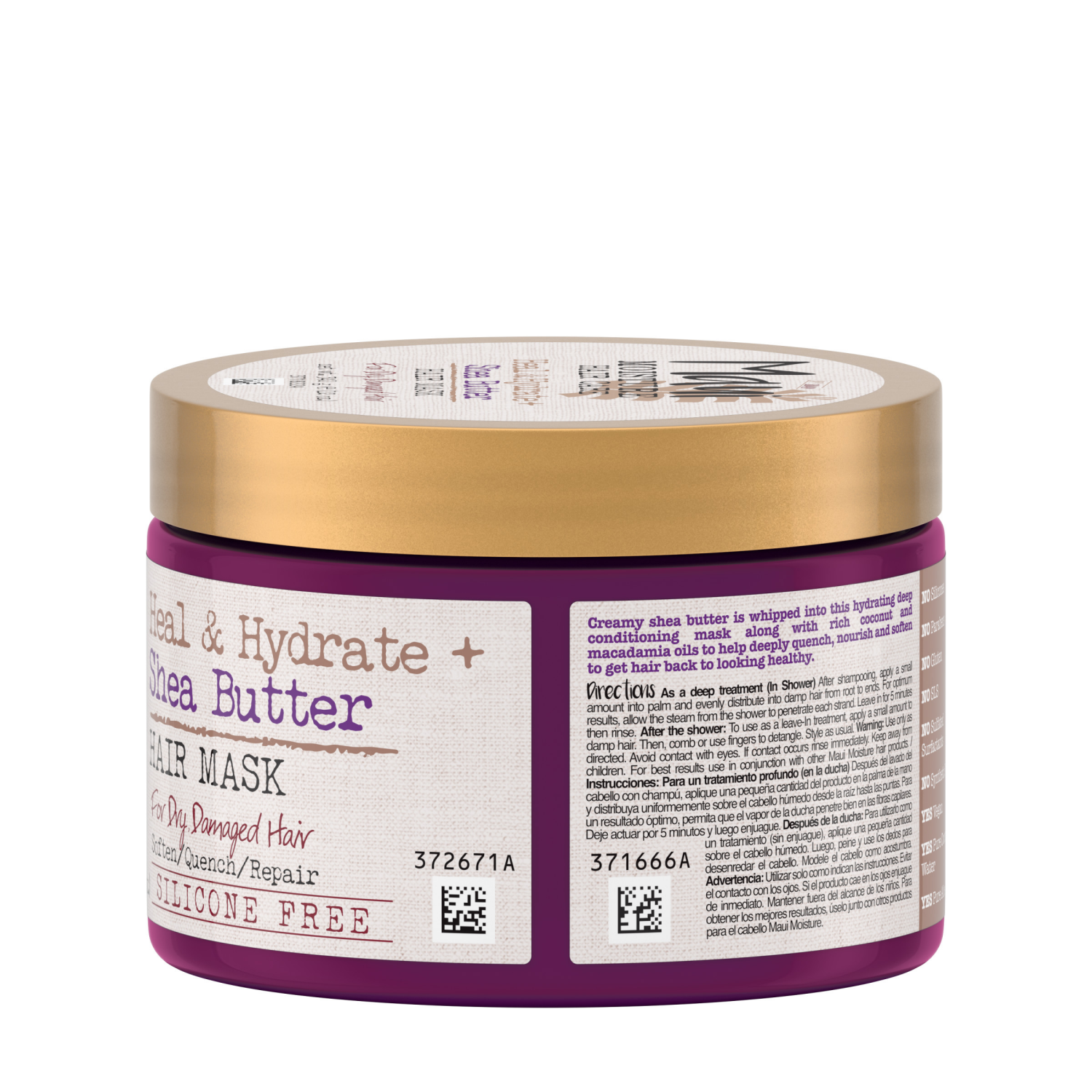 slide 8 of 8, Maui Moisture Shea Butter Heal & Hydrate Hair Mask 12 oz, 12 oz