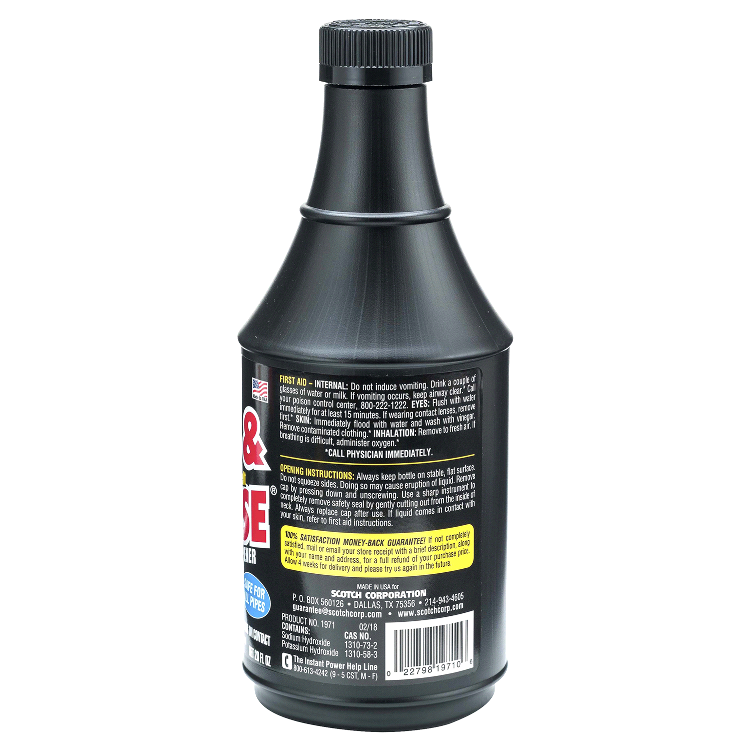 slide 3 of 3, Instant Power Hair & Grease Drain Opener, 20 oz