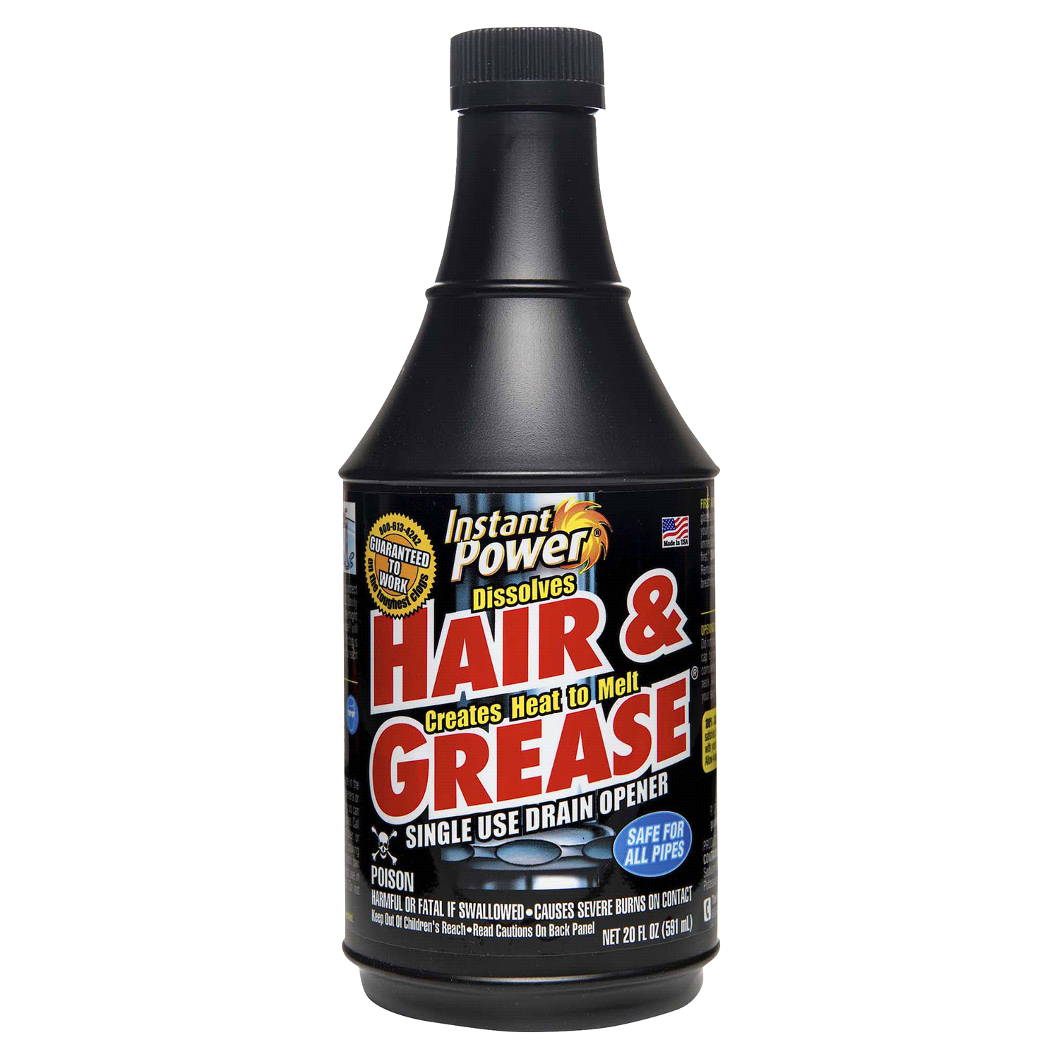 slide 1 of 3, Instant Power Hair & Grease Drain Opener, 20 oz