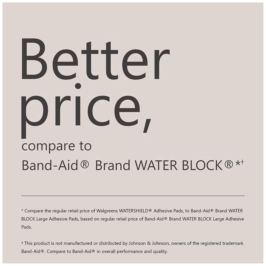 slide 4 of 5, Walgreens Watershield Adhesive Pads One Size 3'' X 4'', 6 ct