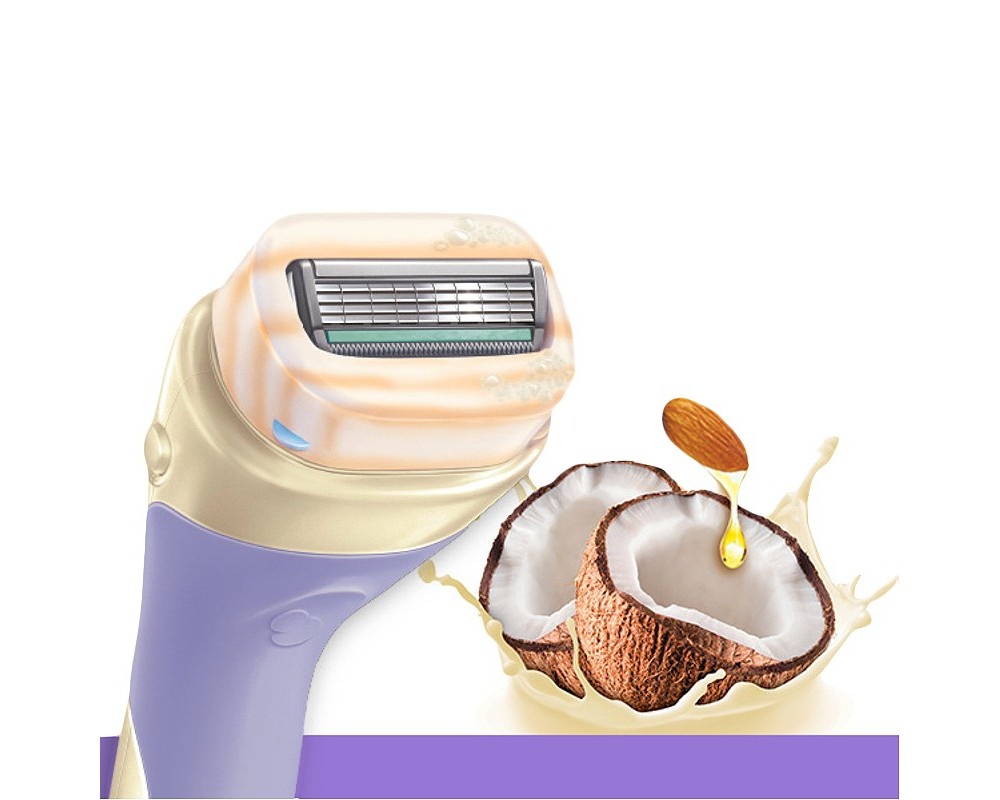 slide 3 of 3, Schick Intuition Pure Nourishment With Coconut Milk And Almond Oil Women's Razor Blade Refills, 3 ct