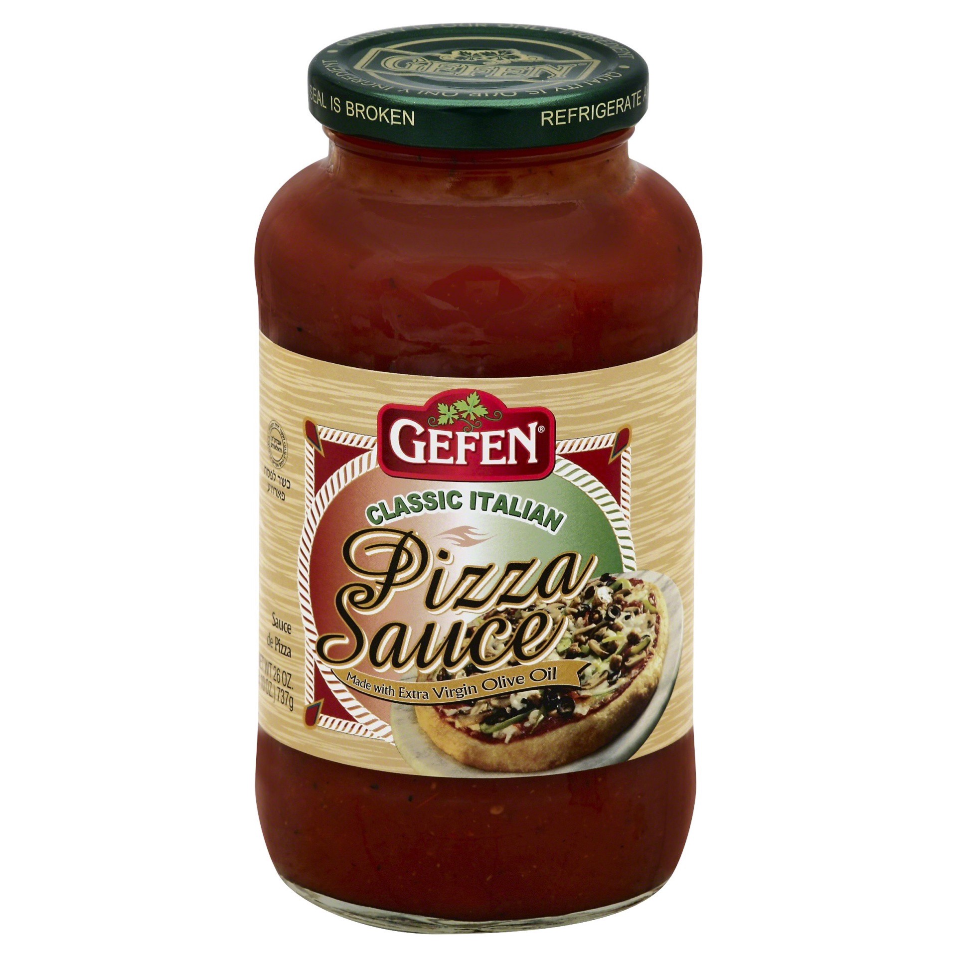 slide 1 of 9, Gefen Classic Italian Pizza Sauce, 25 oz