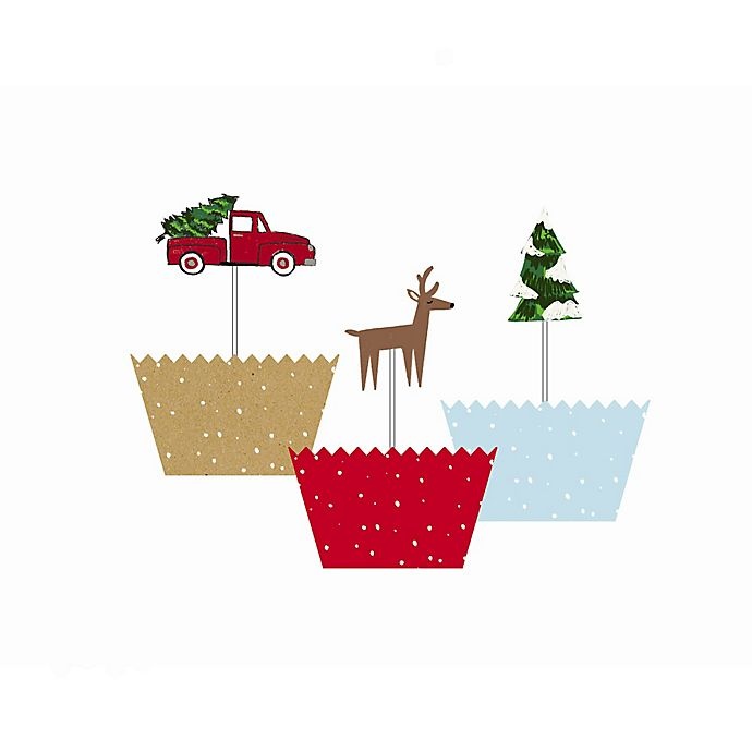 slide 1 of 1, Gartner Studios Christmas Truck Cupcake Kit, 24 ct