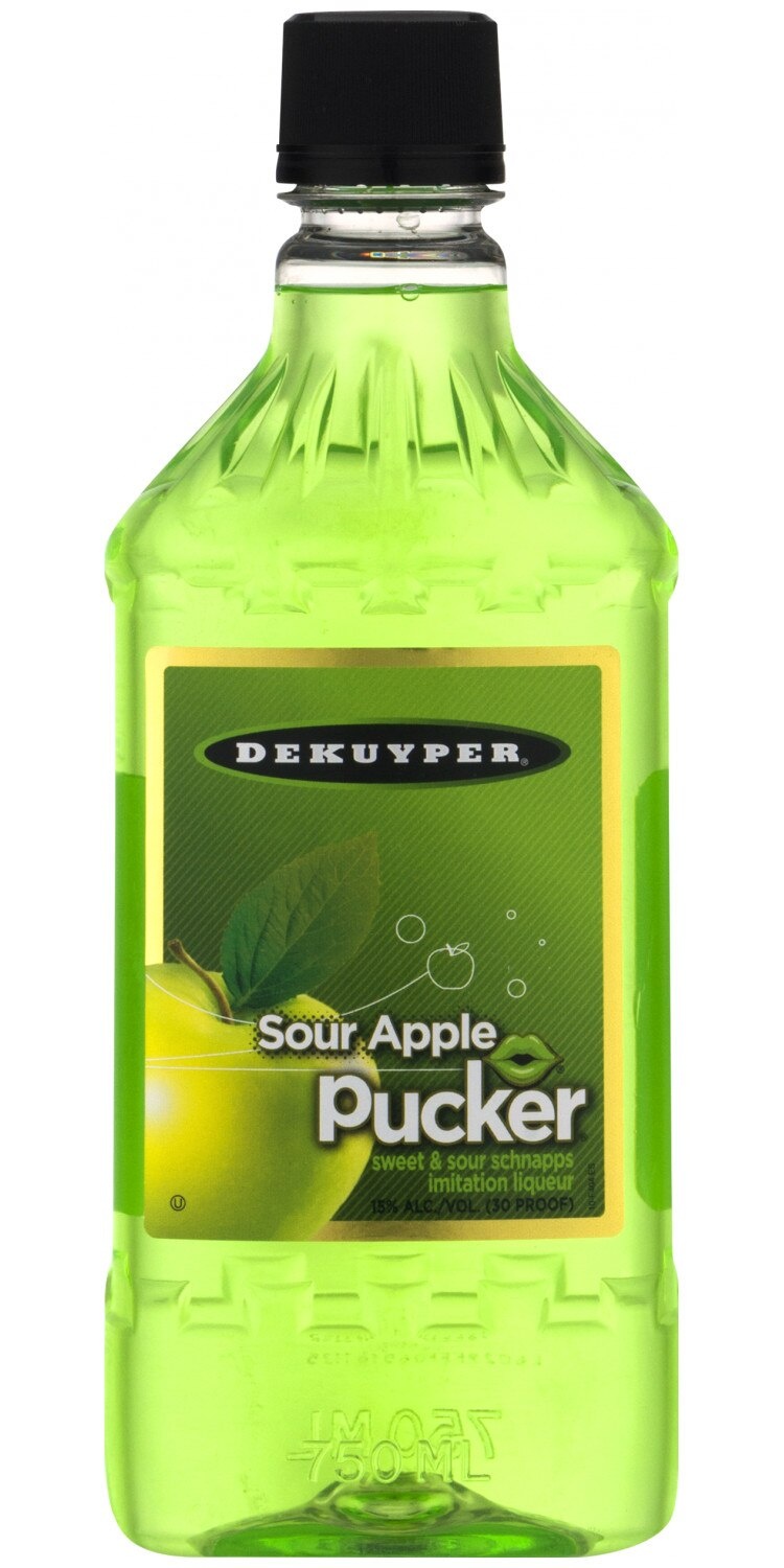 slide 1 of 1, DeKuyper Sour Apple Pucker, 750 ml