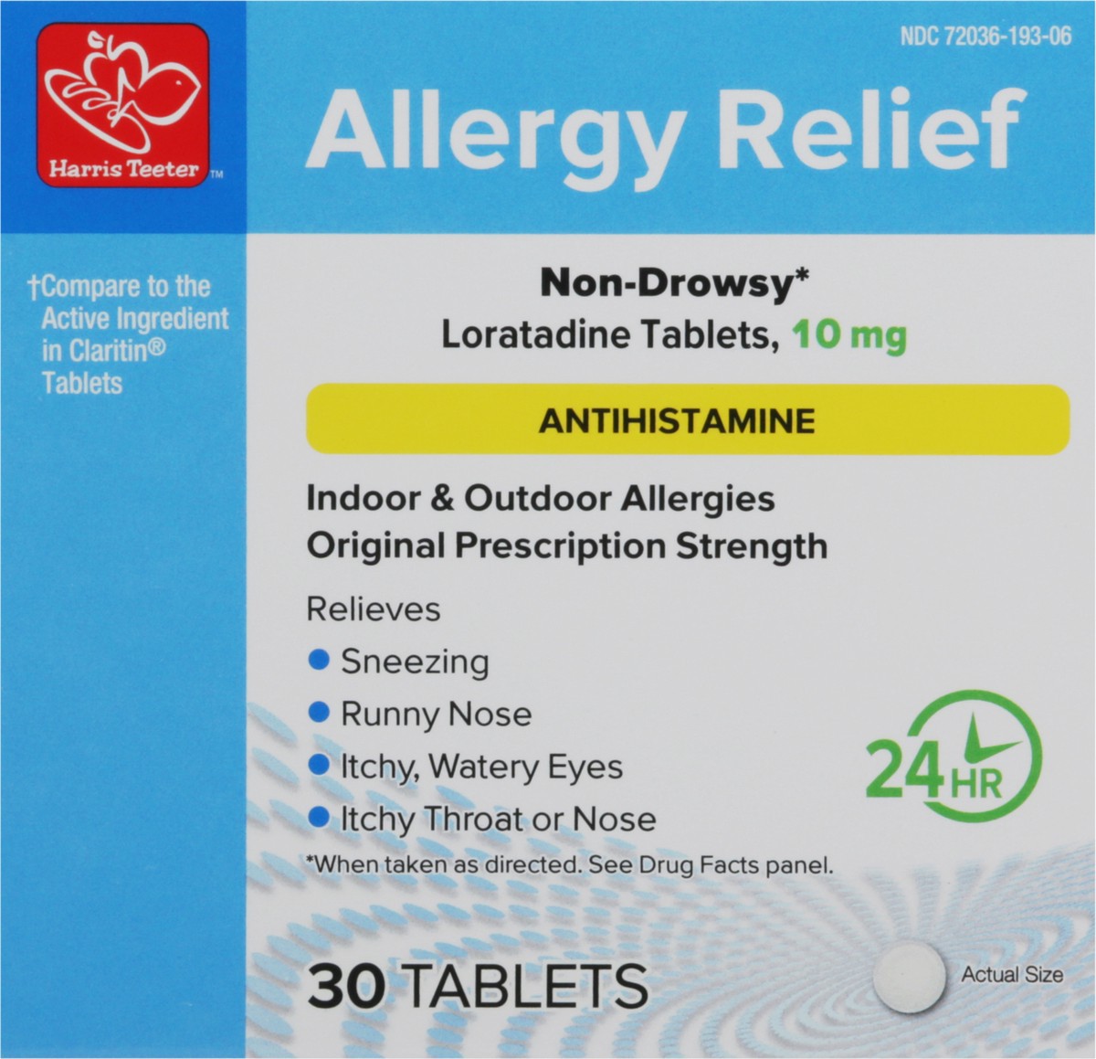 slide 12 of 12, Harris Teeter Alrgyrlf Loratadine 10Mgtab, 30 ct