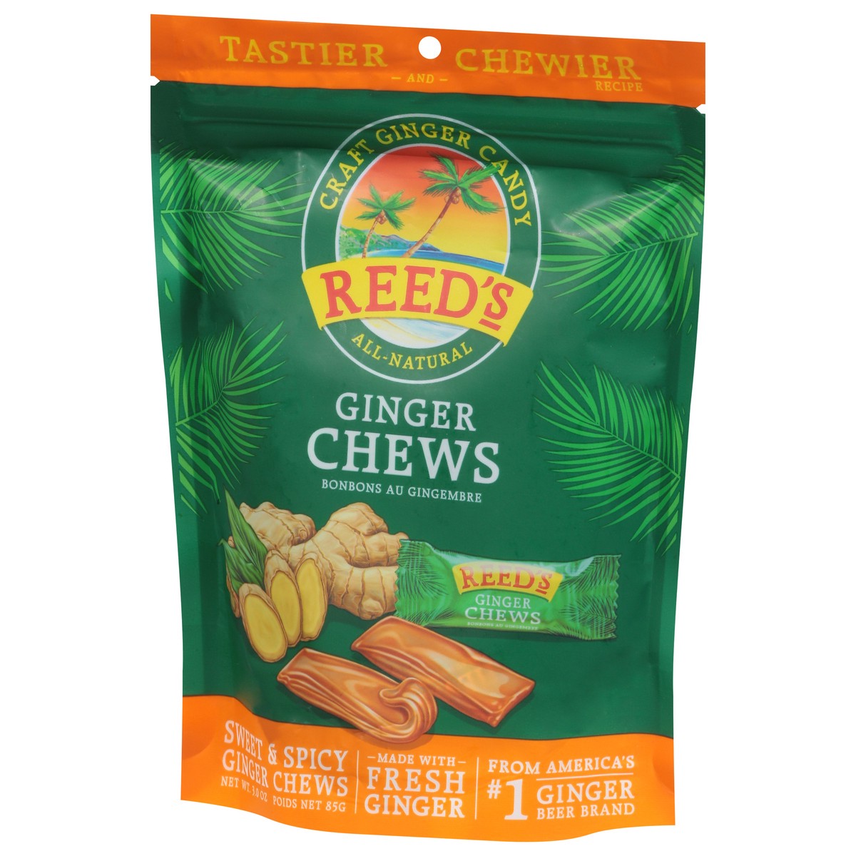 slide 3 of 4, Reed's Sweet & Spicy Ginger Chews 3.0 oz, 3 oz